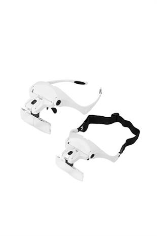 Veteriner Hekimlerin Tercihi 5 Lensli 2 Led Işıklı Ayarlanabilir Gözlük Tipi Büyüteç