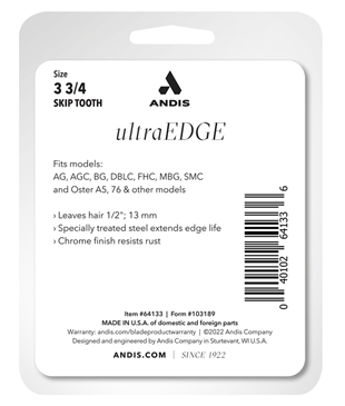 Andis  UltraEdge® #3 3/4 Skip Tooth Pet Tıraş Makinesi Bıçağı