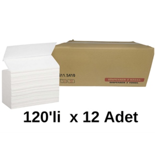 Havlu Peçete, Z Katlı Havlu Peçete, 120 Lİ  X 12 ADET