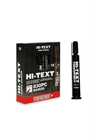 Hi-Text Permanent Markör Yuvarlak Uçlu Siyah