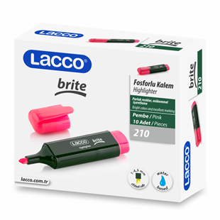 Lacco BRITE Fosforlu Kalem - Pembe