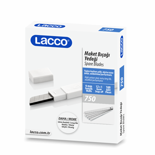 Lacco Maket Bıçağı Yedeği 12+1 Kırım Dar 10 Adetli - 9 mm