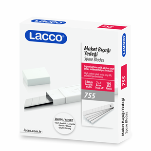 Lacco Maket Bıçağı Yedeği  Kırımlı 7+1  Geniş - 18 mm