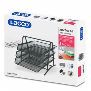 Lacco Metal Evrak Rafı - 3lü Gümüş Renk