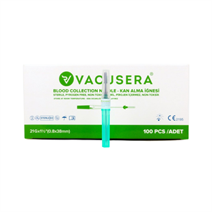 Vakumlu İğne Ucu (Kan Alma İğnesi) yeşil 100 lü Paket