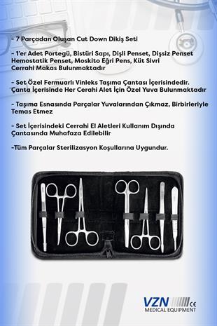 VZN 7 Parça Cerrahi Dikiş Seti Çantalı