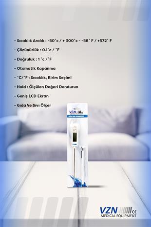 VZN Dijital Gıda ve Sıvı Termometresi