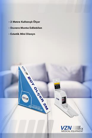 VZN Duvara Monte Edilebilen Boy Ölçer 2 Metre