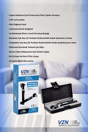 VZN Otoskop  Fiber Optik Profesyonel Klinik Model Set VZN-OT-08