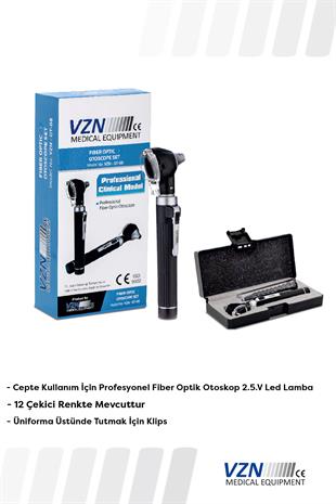 VZN Otoskop  Fiber Optik Profesyonel Klinik Model Set VZN-OT-08