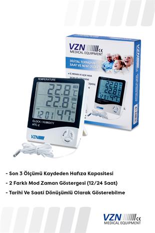 VZN Problu Nem Ölçer Ve Termometre HTC-2 MODELİ