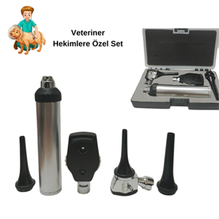 Vzn Veteriner Hekimlere Özel Otoskop - Optahlmaskop Set