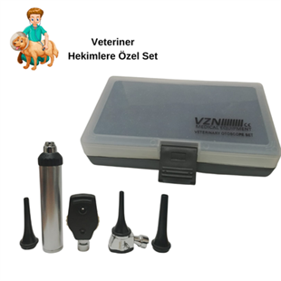 Vzn Veteriner Hekimlere Özel Otoskop - Optahlmaskop Set