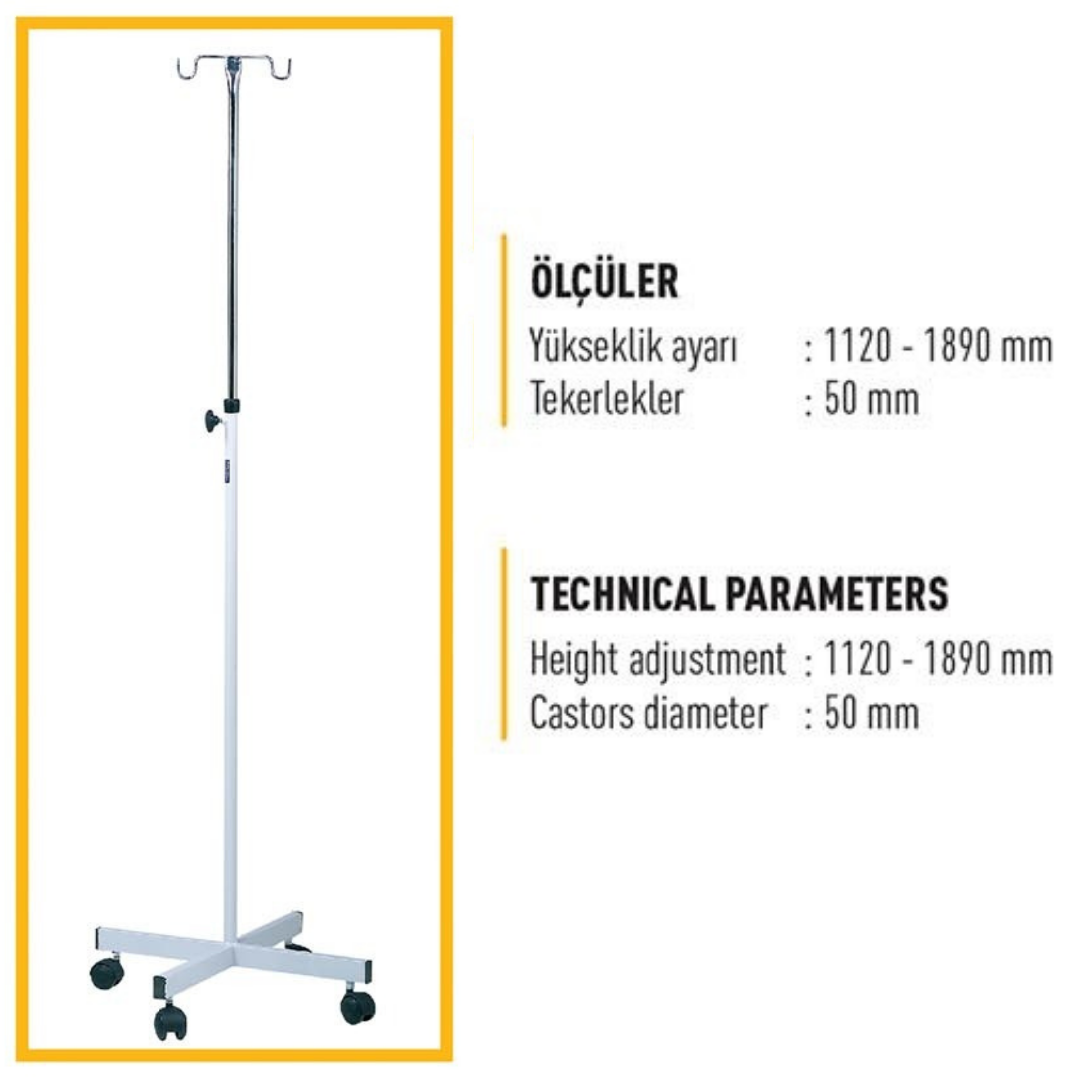 Serum Askısı 4 Ayaklı