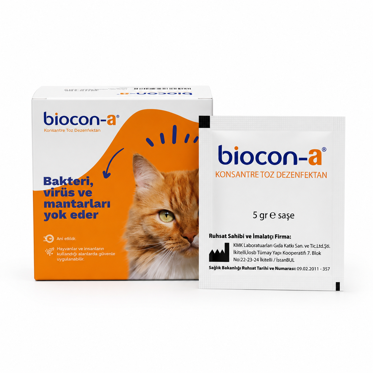 Biocon-a Konsantre Toz Dezenfektan 5Gram Saşe (Virkon S Muadili) - RODOCOPPUS - ŞAP