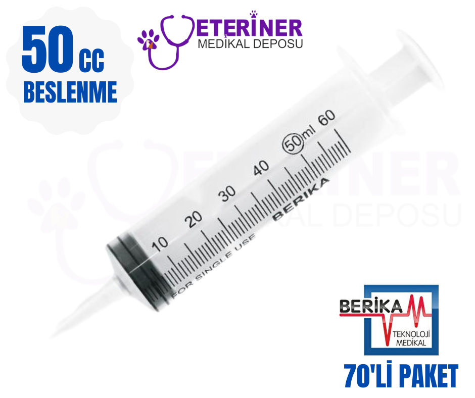 Berika 50 CC Beslenme Enjektörü 70'li Paket