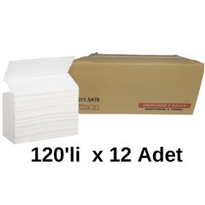Havlu Peçete, Z Katlı Havlu Peçete, 120 Lİ  X 12 ADET