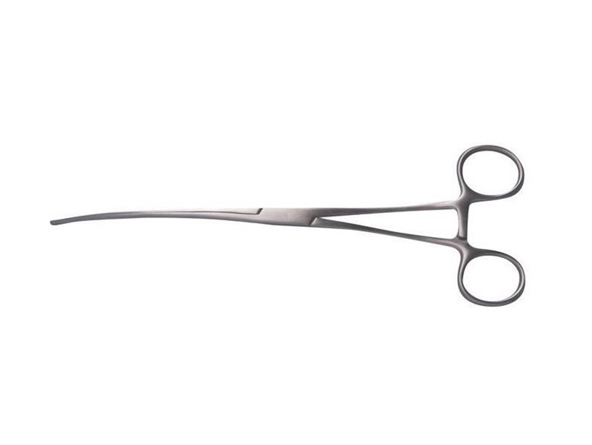 Kruuse  Veteriner Bağırsak Pensi. 23 cm. Eğri