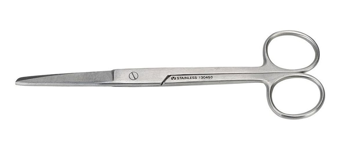 Kruuse  Veteriner Makas. 16 cm. K/S. Düz. Avrupa Kalite