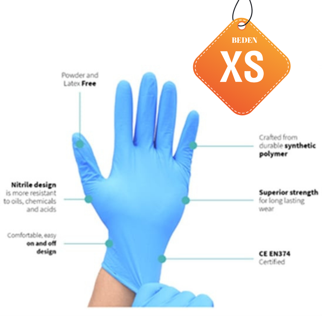 Nitril Pudrasız Muayene Eldiveni 100 lü Paket XS