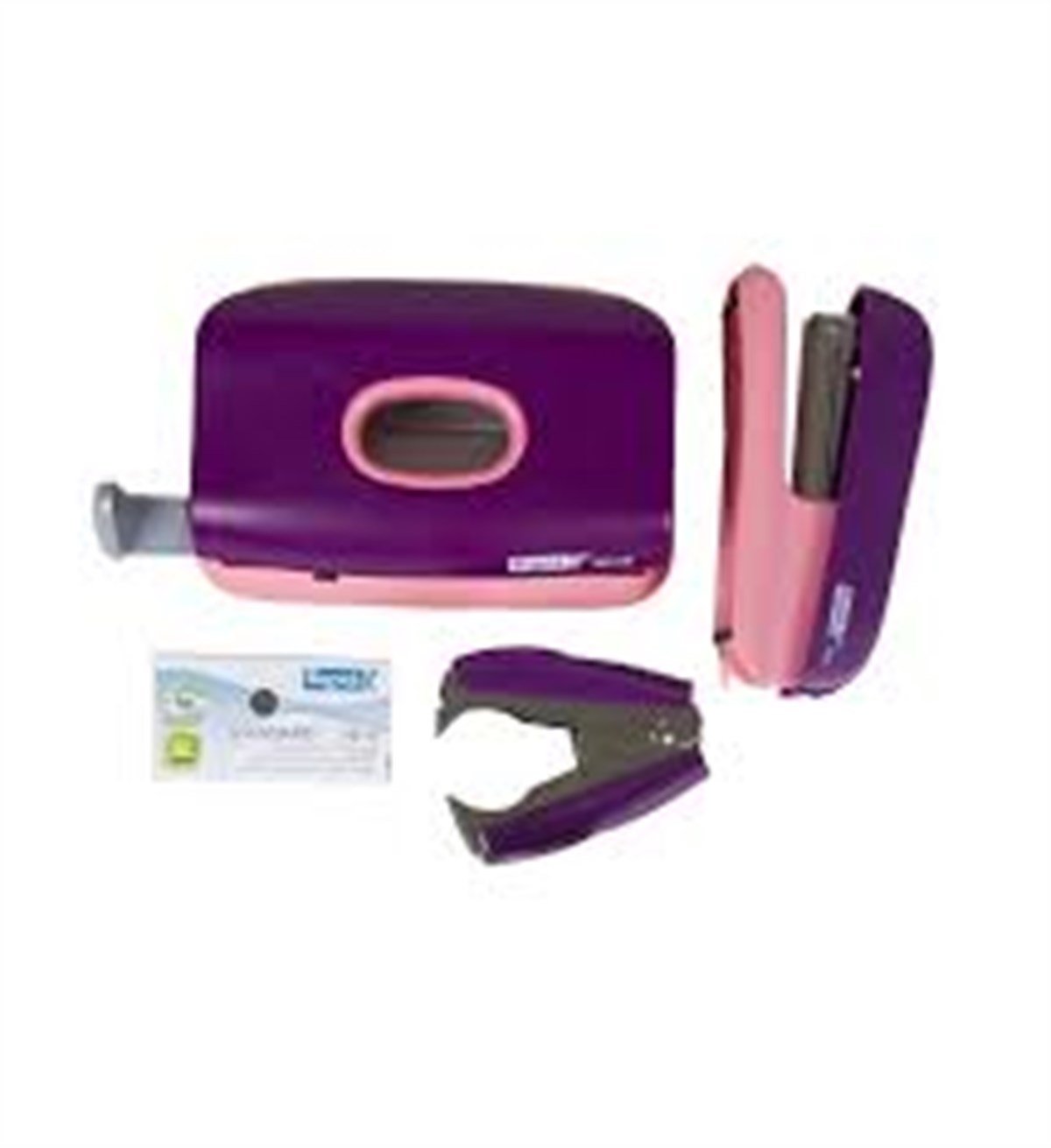 Rapid Zımba ve Delgeç Set Mini F5 Mor / Pembe