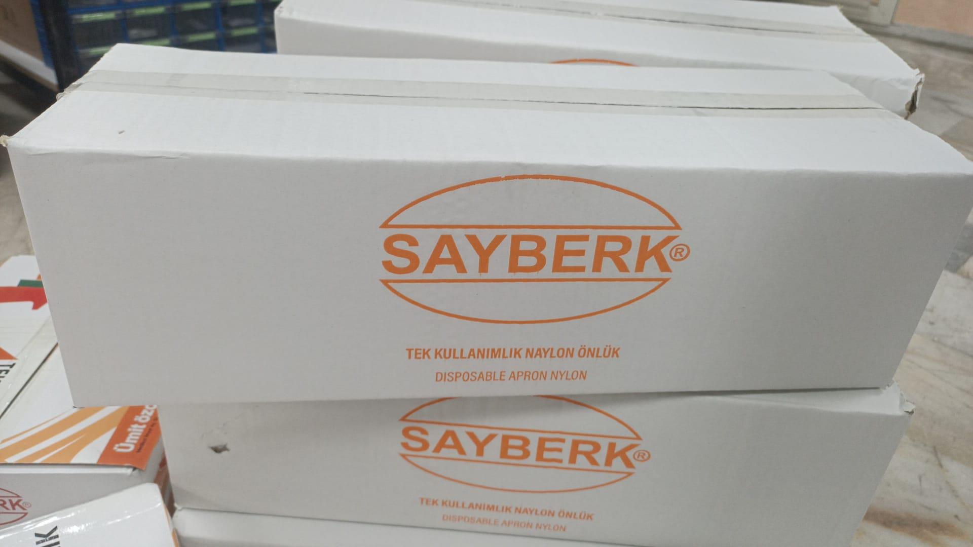 Sayberk Tek Kullanımlık Naylon Veteriner Doğum Önlüğü 50'li 