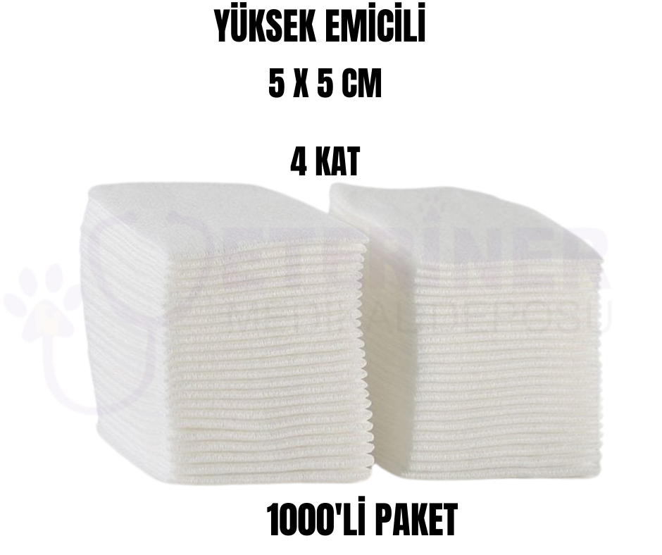 Yüksek Emicili 5 CMx5 CM 4 kat Spanç 1000'li Paket