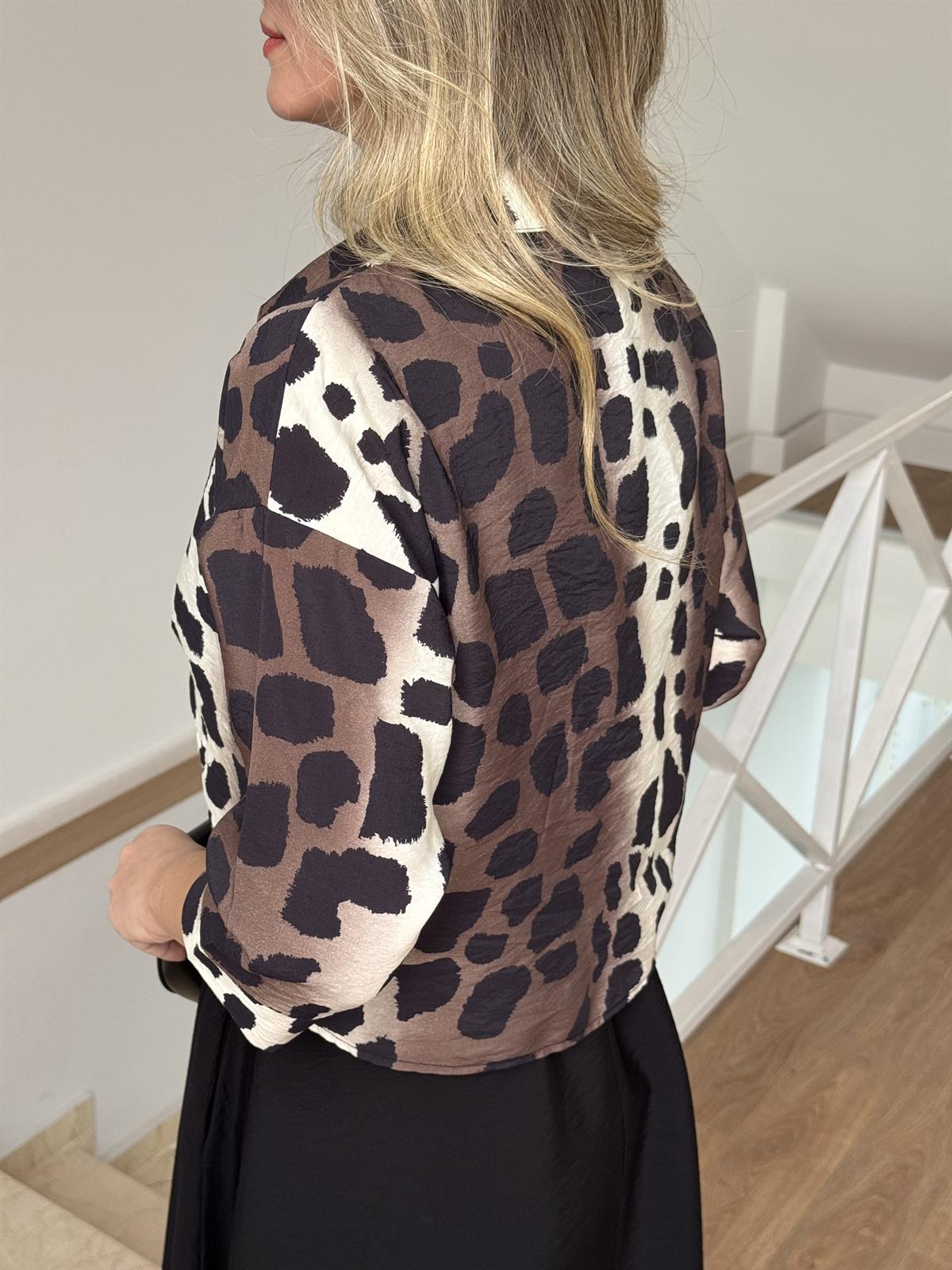  Gömlek Detaylı Midi Elbise - Kahverengi