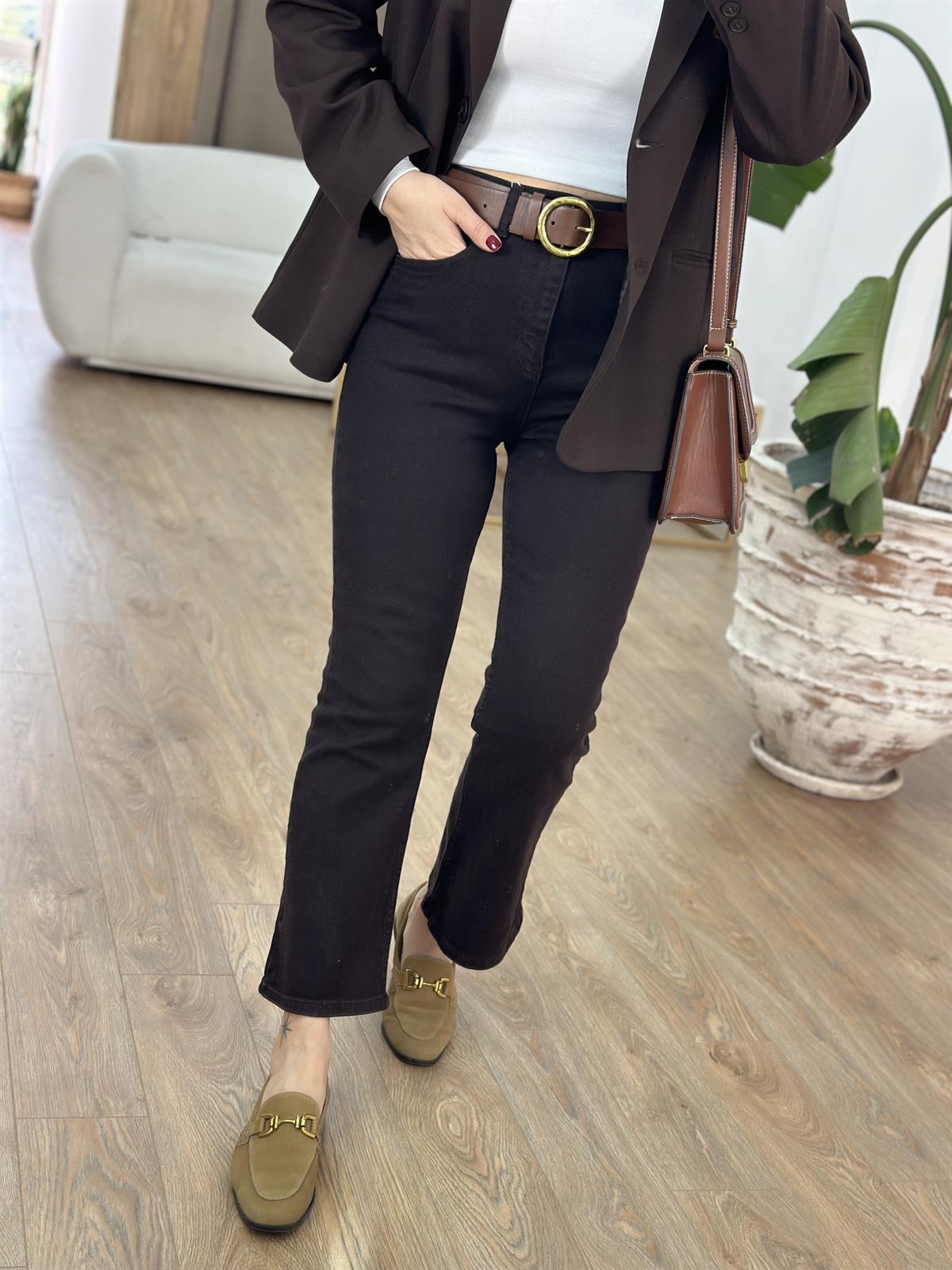  Orijinal Marka Flare Kesim Jean - Acı Kahve