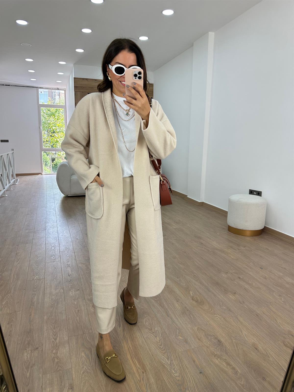 %100 Kaşe Yumoş Kaban-Taş