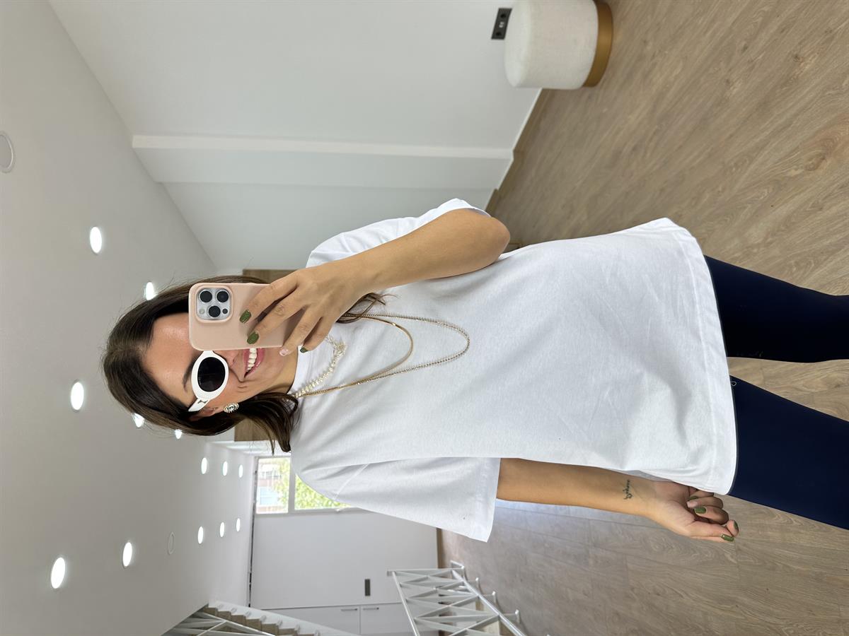%100 Pamuk Basic Oversize Tişört