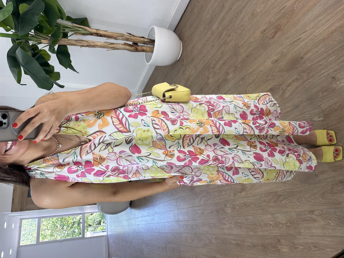 %100 Pamuk Çiçekli Elbise