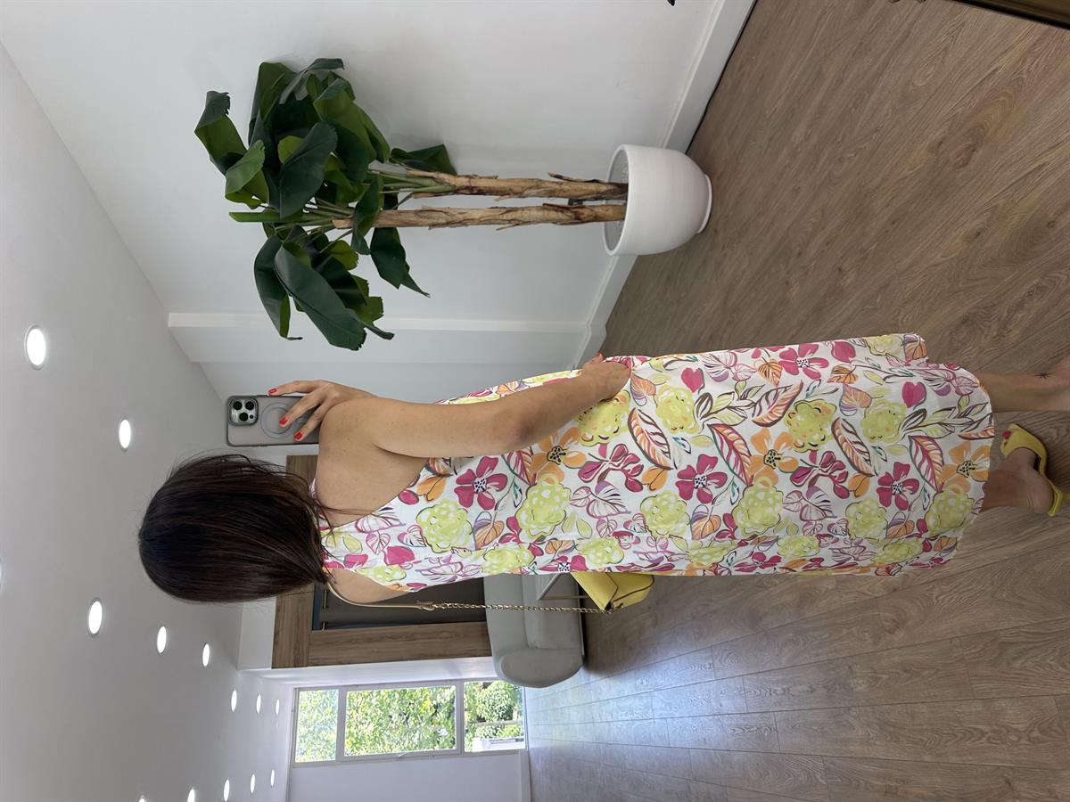 %100 Pamuk Çiçekli Elbise