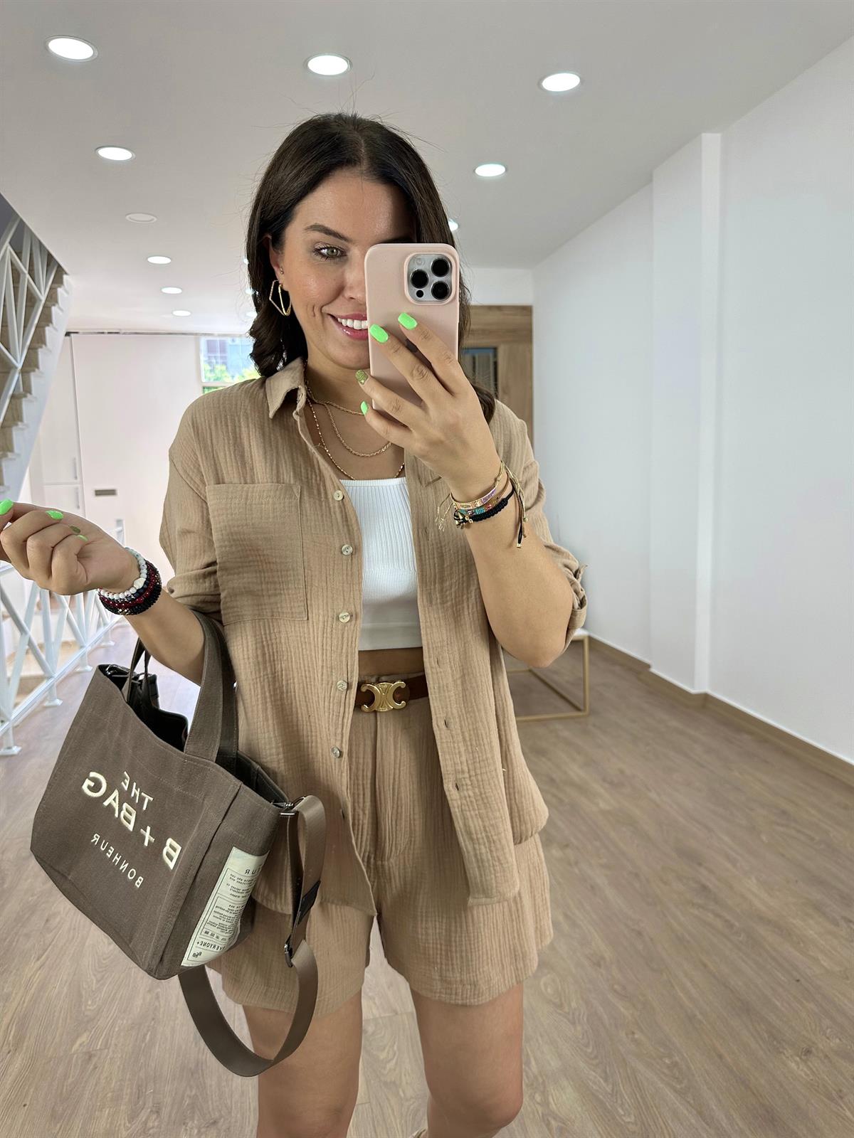 %100 Pamuk Müslin Takım-Vizon