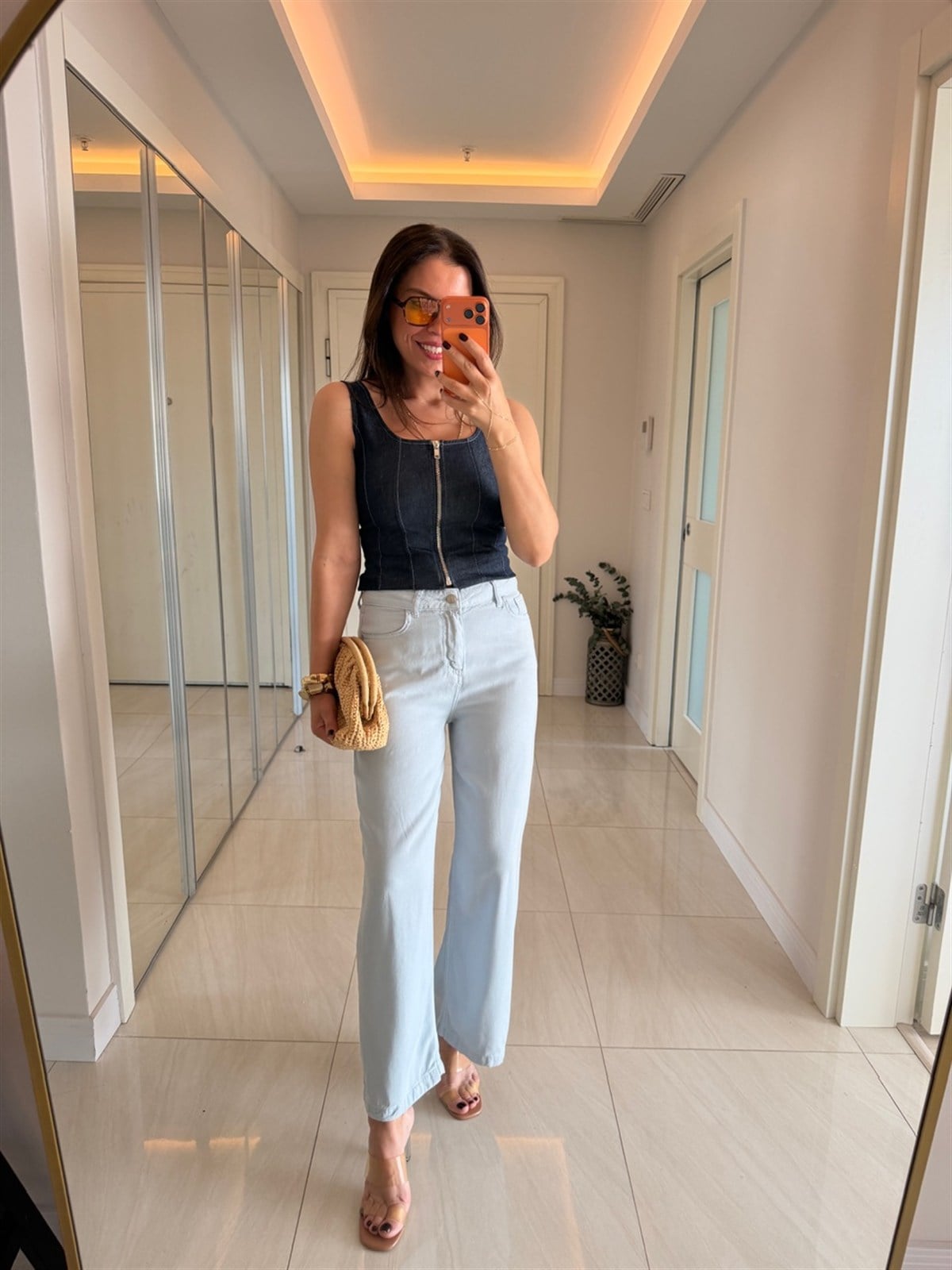 Premium Tensel Denim Pantolon - Mavi