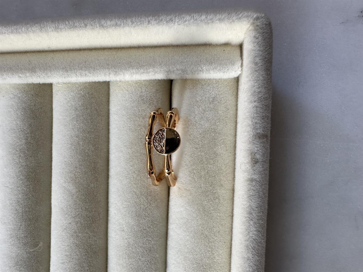 2 Sıralı Gold Ayarlanabilir Yüzük