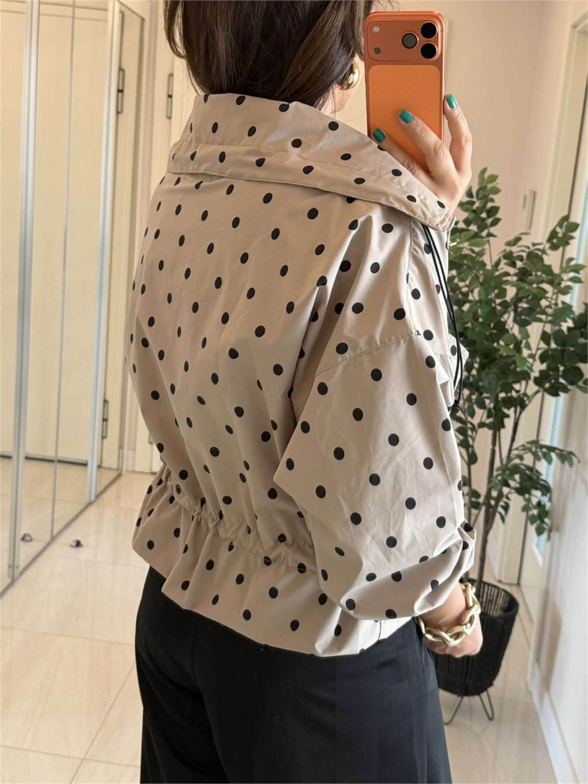 Orijinal Model Beli Büzgülü Puantiyeli Bomber