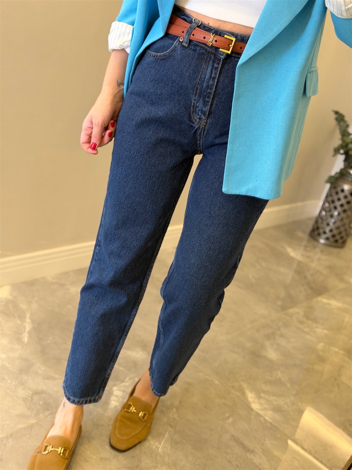 Dilvin Mom Jean - Lacivert