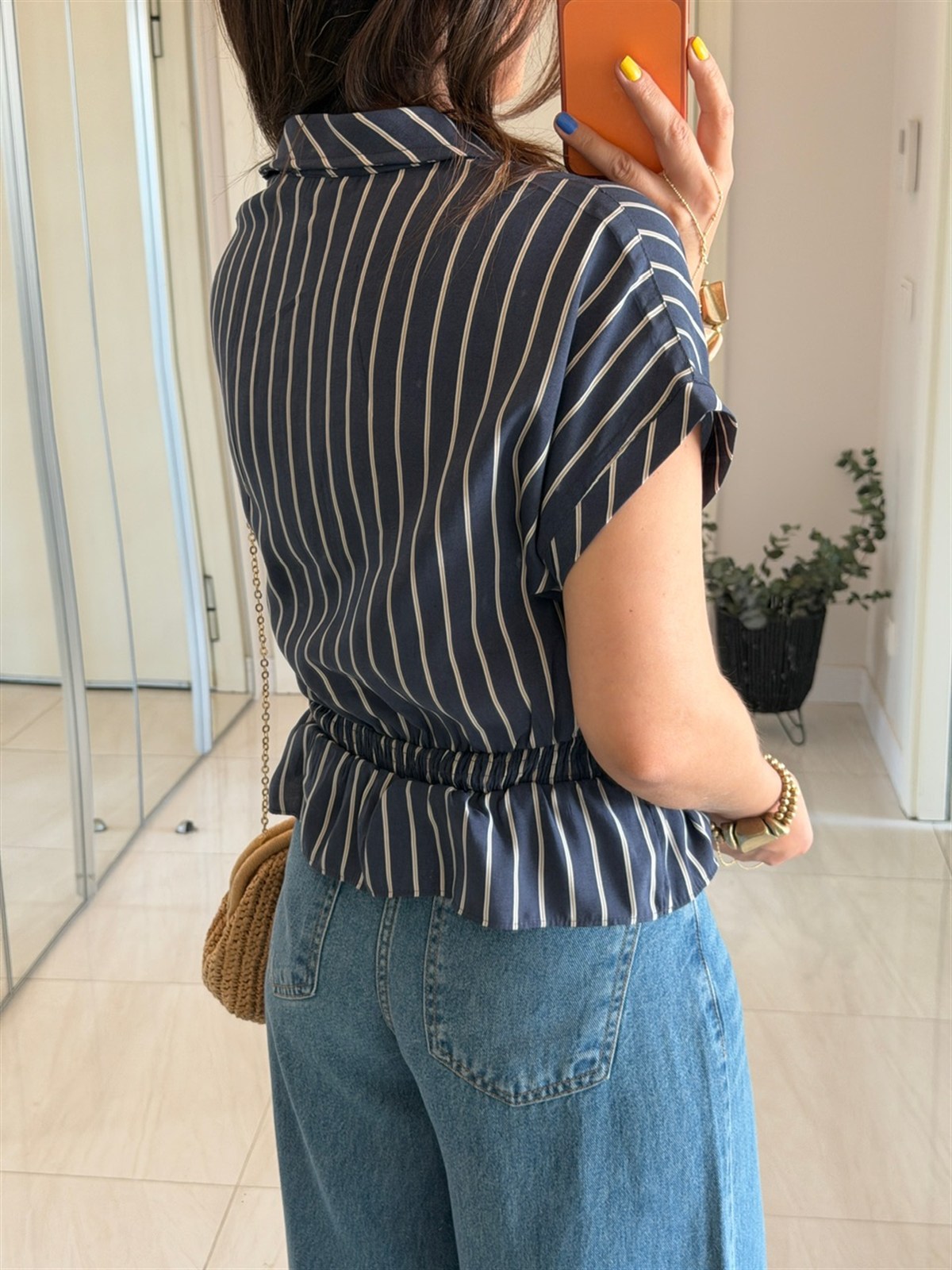 Çizgili Tensel Bluz 
