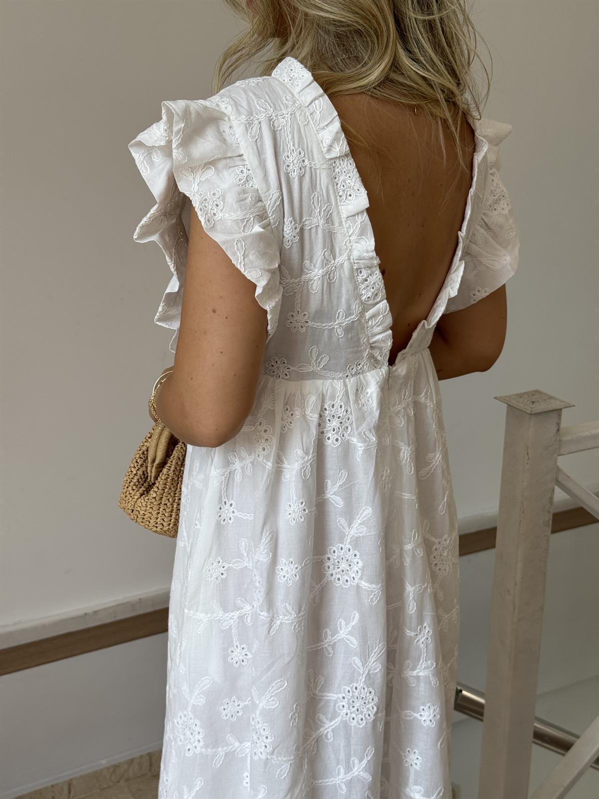 Fırfır Detaylı Fisto Elbise 