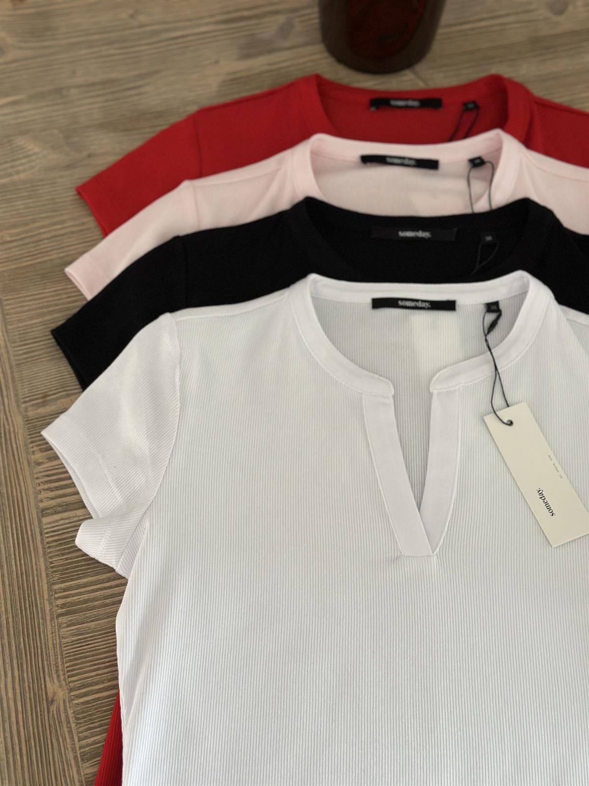 Açık Yaka Bluz - Siyah