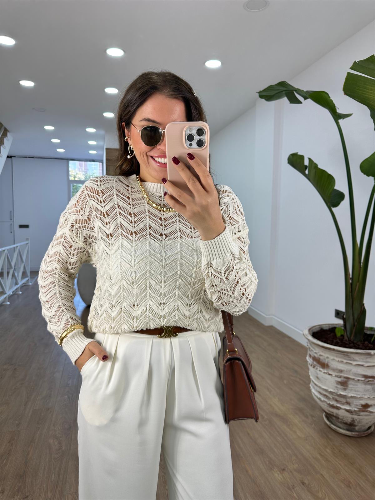 Ajurlu Triko Kazak-Taş