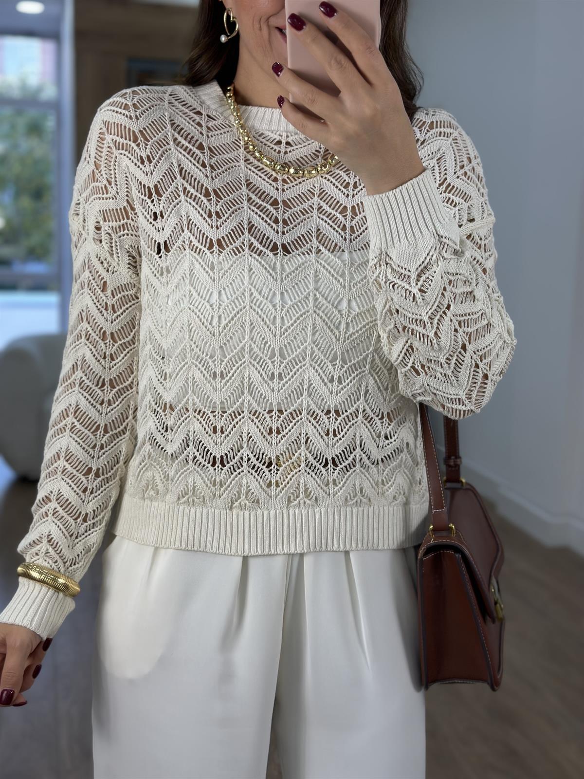 Ajurlu Triko Kazak-Taş