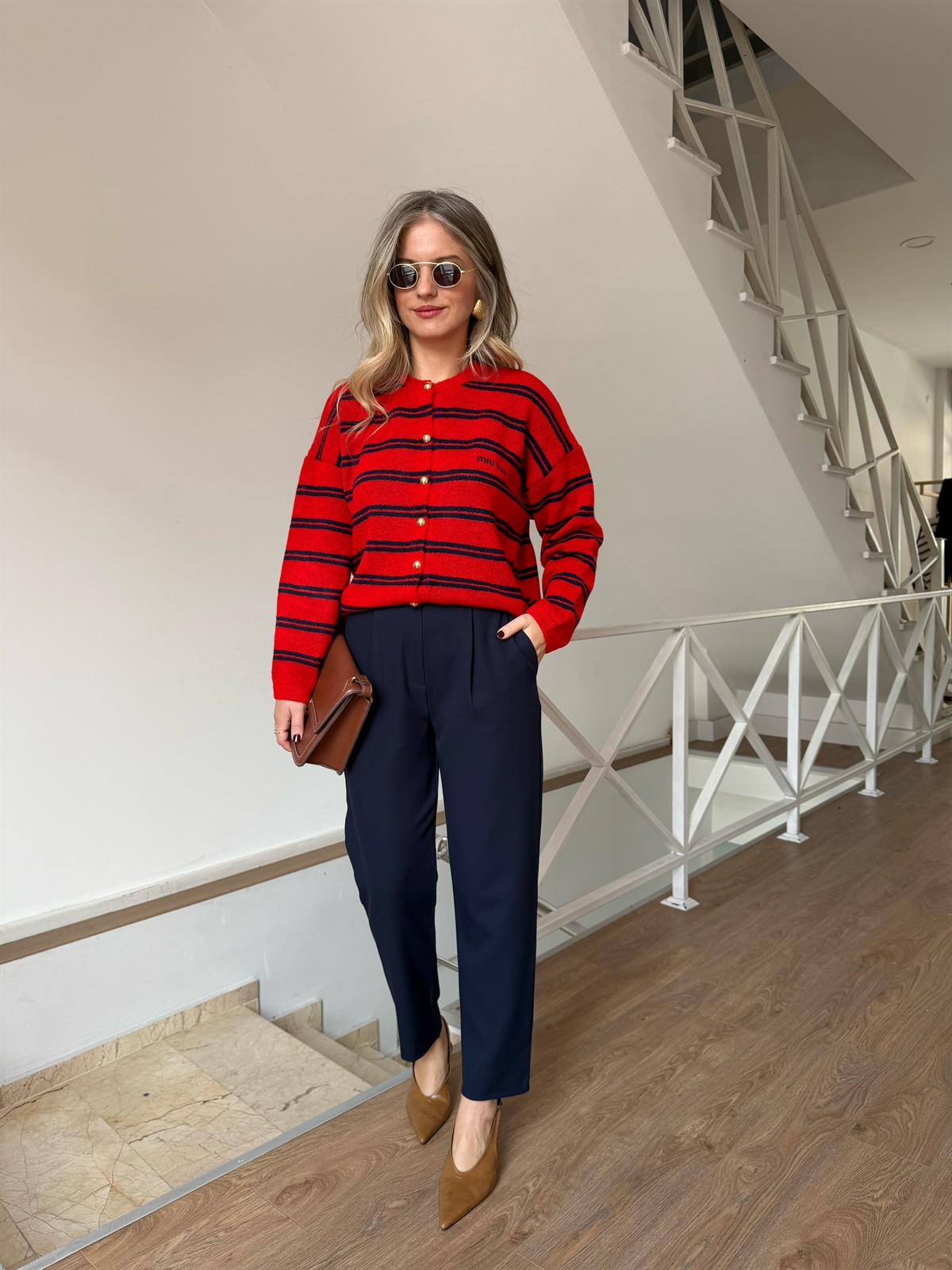 Arka Beli Lastikli Havuç Pantolon - Lacivert