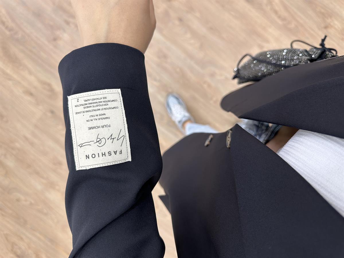 Armalı Blazer Ceket-Siyah