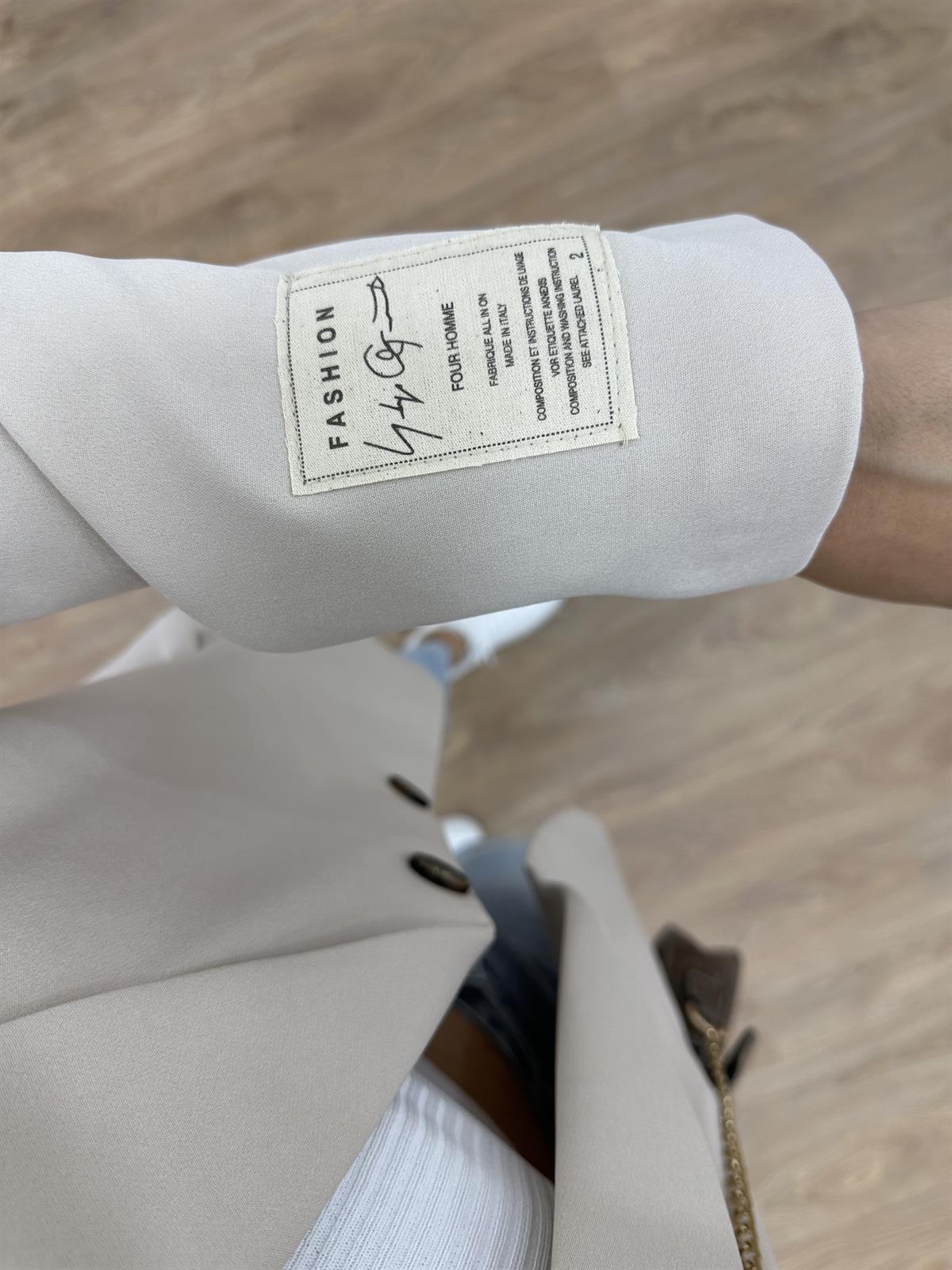 Armalı Blazer Ceket-Taş