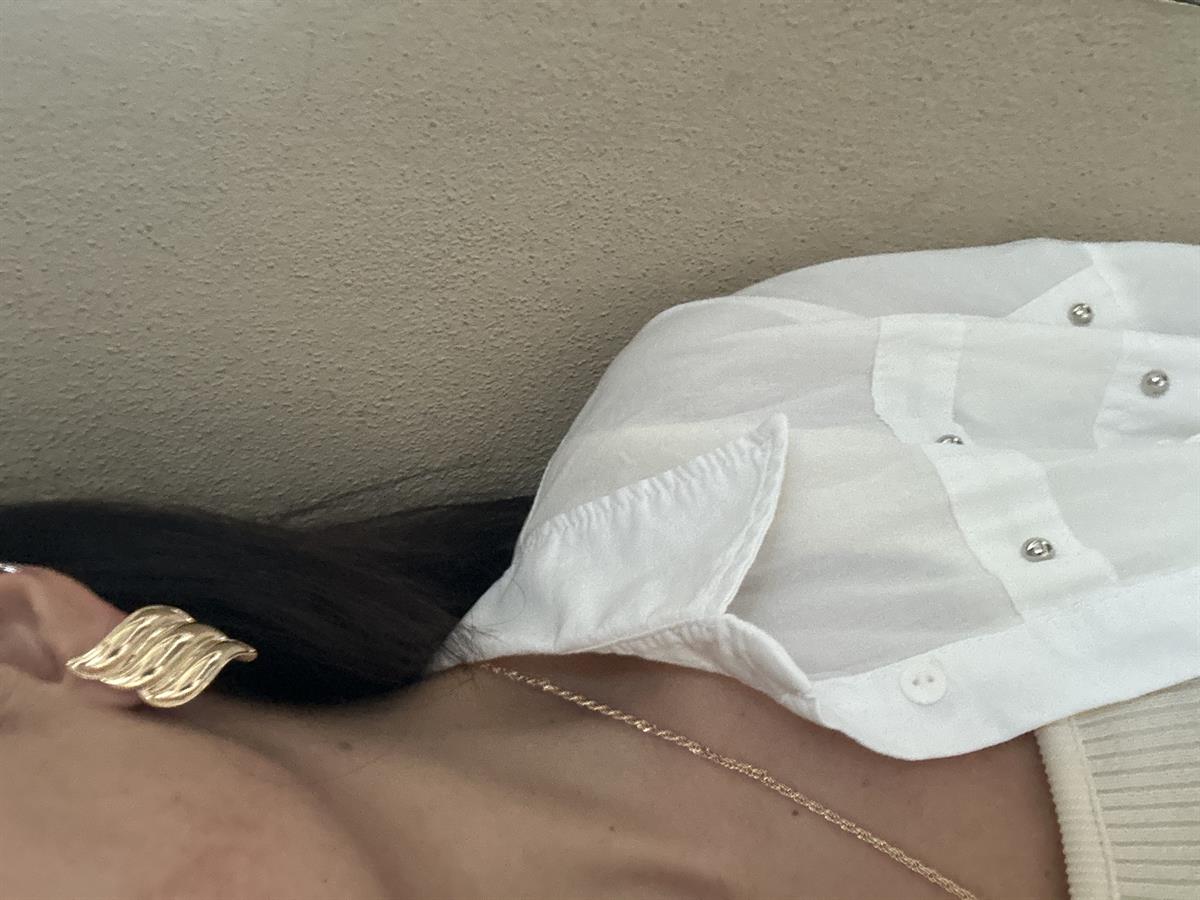 Asimetrik Çizgili Gold Küpe