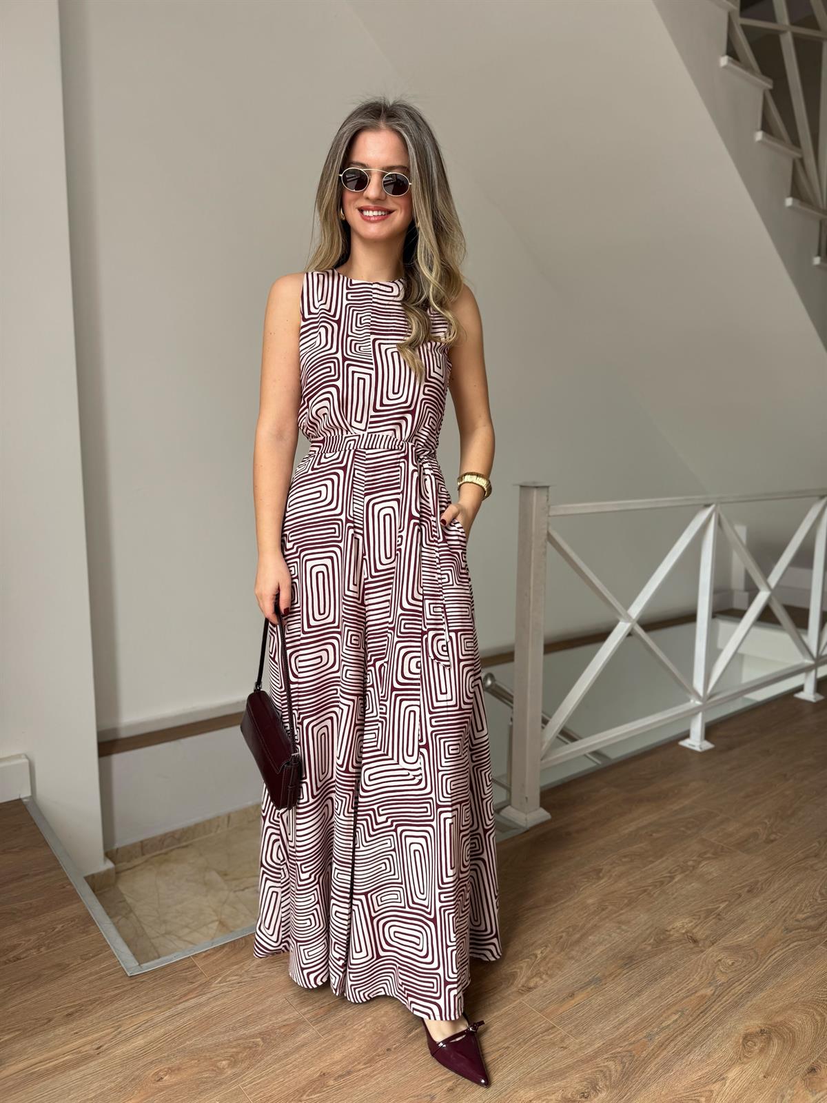 Asimetrik Desen Bol Paça Tulum