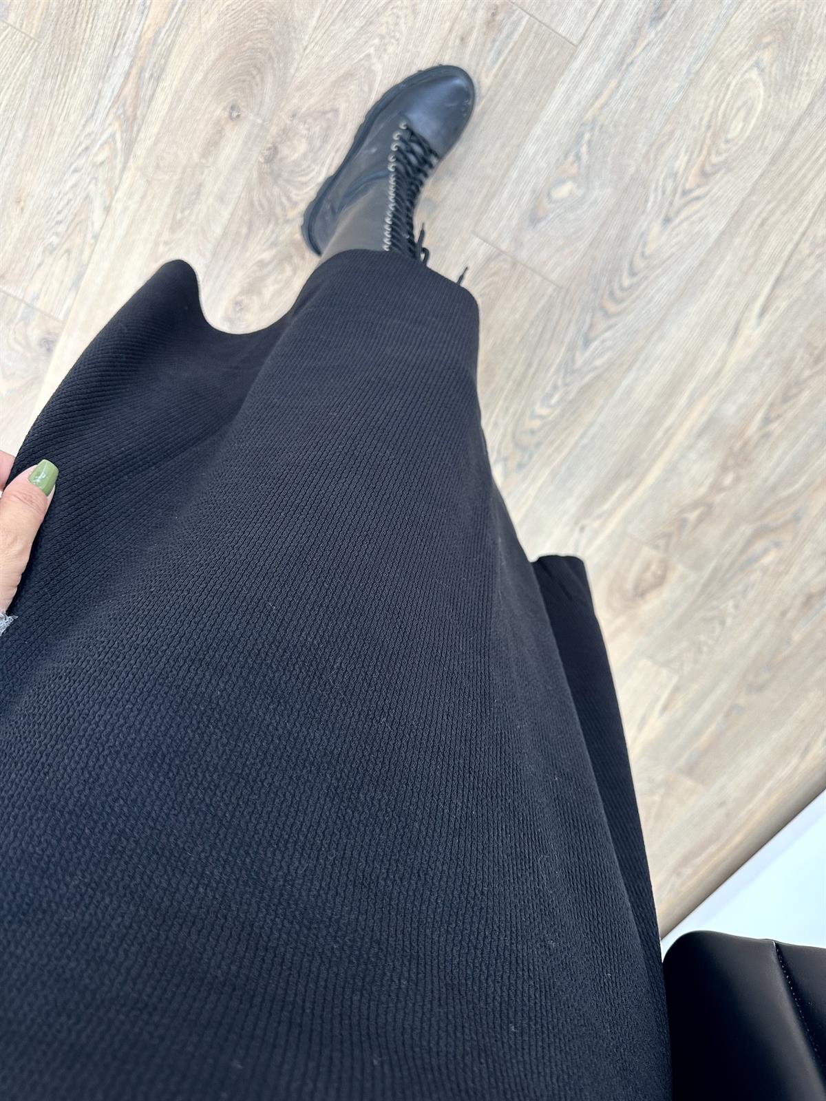 Asimetrik KesimFitilli Likralı Etek