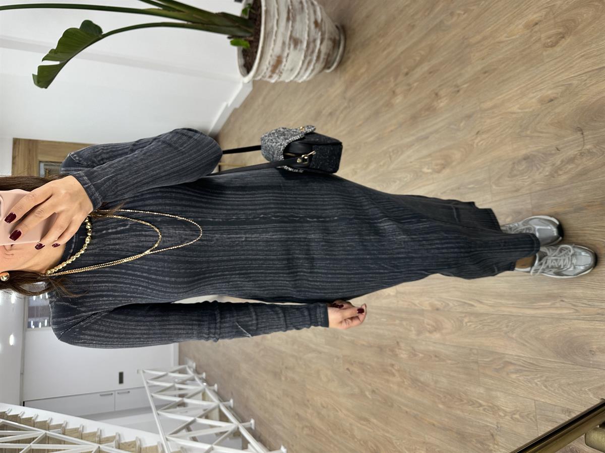 Asit Yıkama Full Likralı Elbise